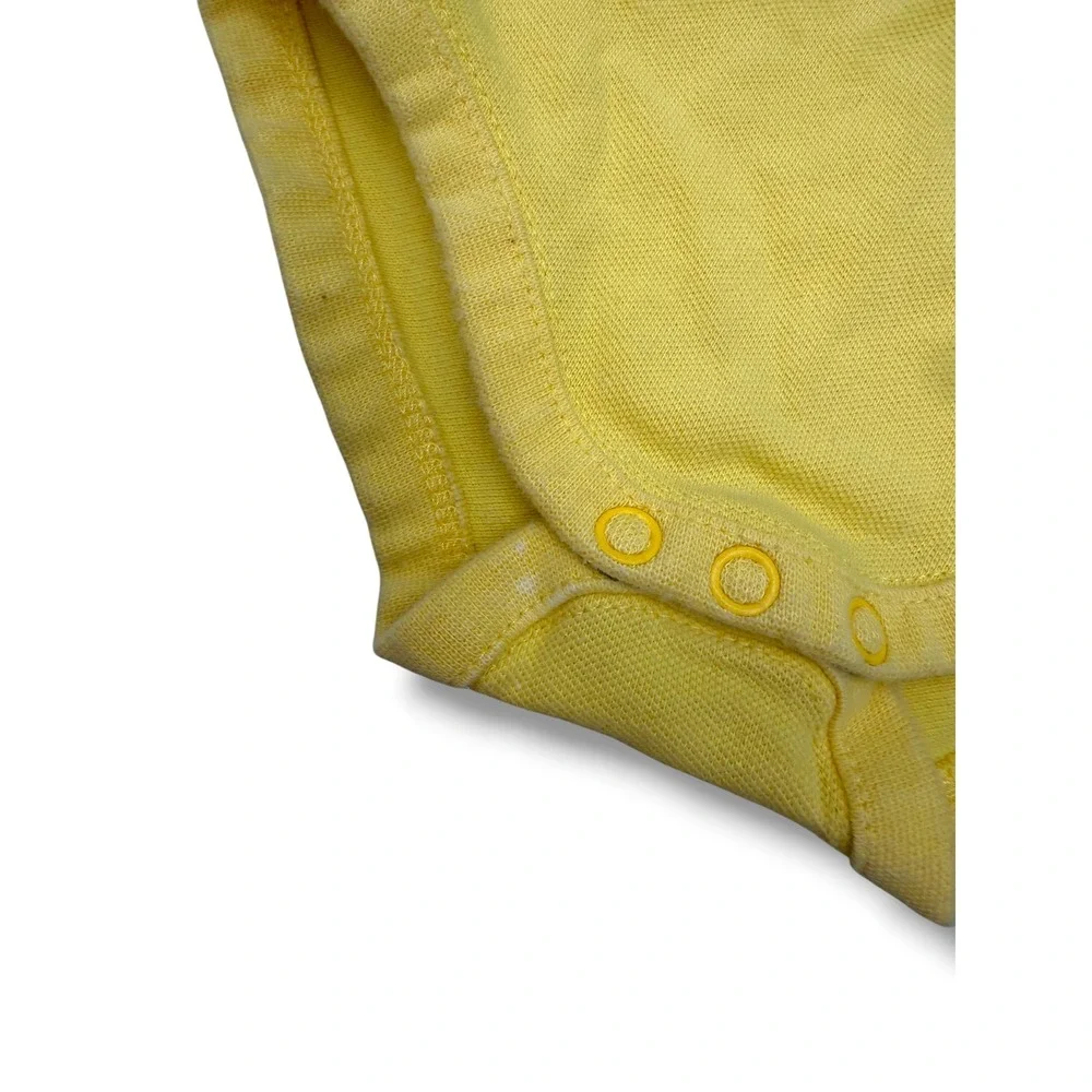 Vintage Gymboree Baby Girl Polo Bodysuit 3-6M Yellow Floral 2002‎ Y2K